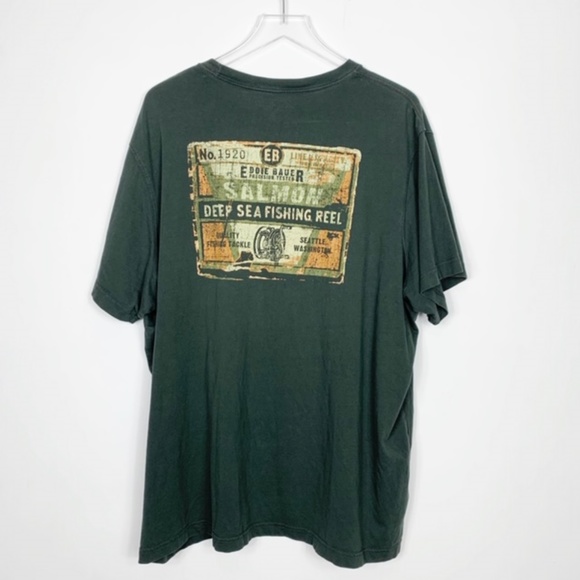 Eddie Bauer Legend Wash Green Graphic T-Shirt - Picture 5 of 8